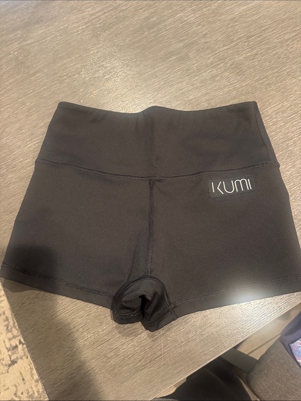 “I am beautiful”, never worn, Umi Black High-Rise Bike Shorts